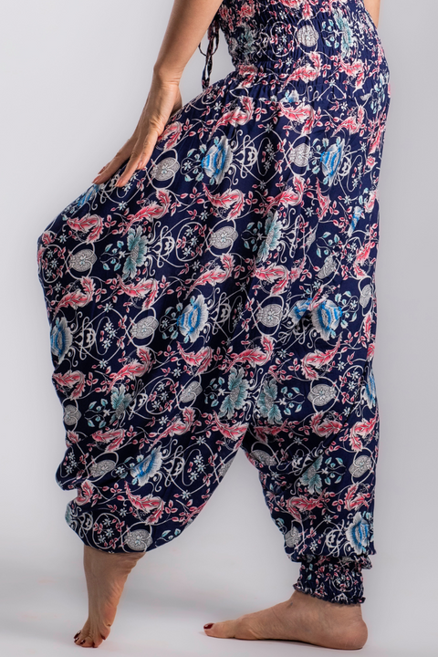 Floral Pattern Baggy Pants